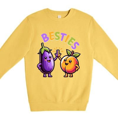 Besties Hilarious Naughty Humor Joke Saying Gag  Premium Crewneck Sweatshirt