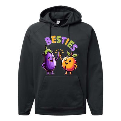 Besties Hilarious Naughty Humor Joke Saying Gag  Performance Fleece Hoodie