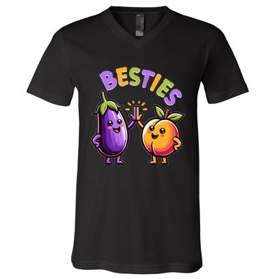 Besties Hilarious Naughty Humor Joke Saying Gag  V-Neck T-Shirt