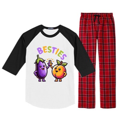 Besties Hilarious Naughty Humor Joke Saying Gag  Raglan Sleeve Pajama Set