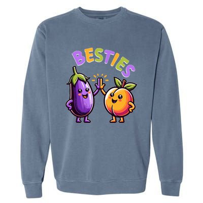 Besties Hilarious Naughty Humor Joke Saying Gag  Garment-Dyed Sweatshirt