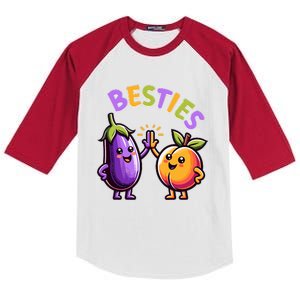 Besties Hilarious Naughty Humor Joke Saying Gag  Kids Colorblock Raglan Jersey