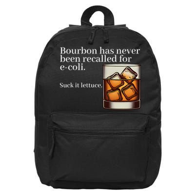 Bourbon Has Never Been Recalled For Ecoli Suck It Lettuce 16 in Basic Backpack