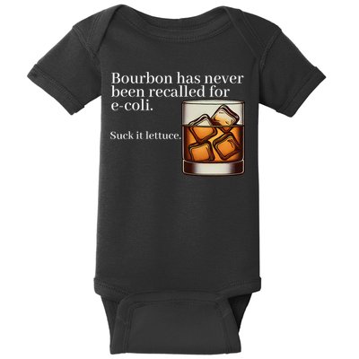 Bourbon Has Never Been Recalled For Ecoli Suck It Lettuce Baby Bodysuit