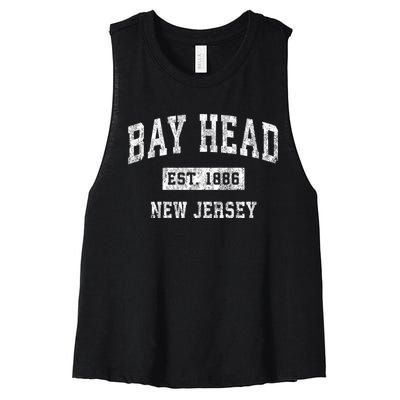 Bay Head New Jersey Nj Vintage Sports Women's Racerback Cropped Tank