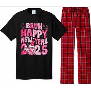 Bruh Happy New Year 2025 Family New Years Eve Party Girl Pajama Set