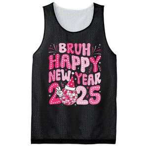 Bruh Happy New Year 2025 Family New Years Eve Party Girl Mesh Reversible Basketball Jersey Tank