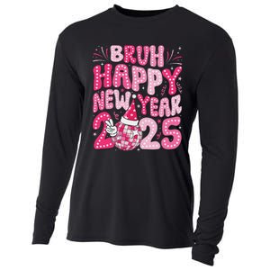 Bruh Happy New Year 2025 Family New Years Eve Party Girl Cooling Performance Long Sleeve Crew