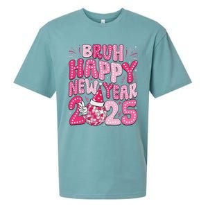 Bruh Happy New Year 2025 Family New Years Eve Party Girl Sueded Cloud Jersey T-Shirt