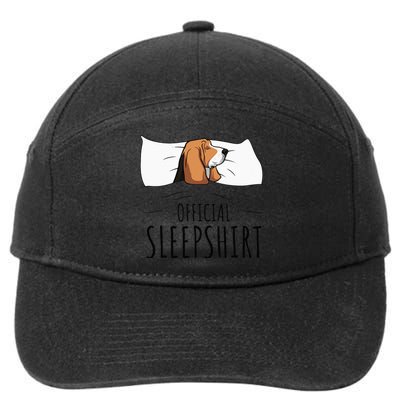 Basset Hound Official Sleep 7-Panel Snapback Hat