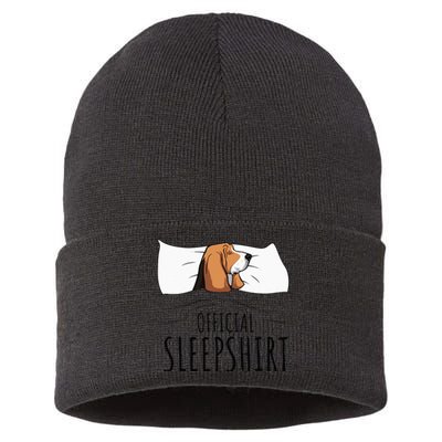 Basset Hound Official Sleep Sustainable Knit Beanie