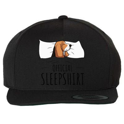 Basset Hound Official Sleep Wool Snapback Cap