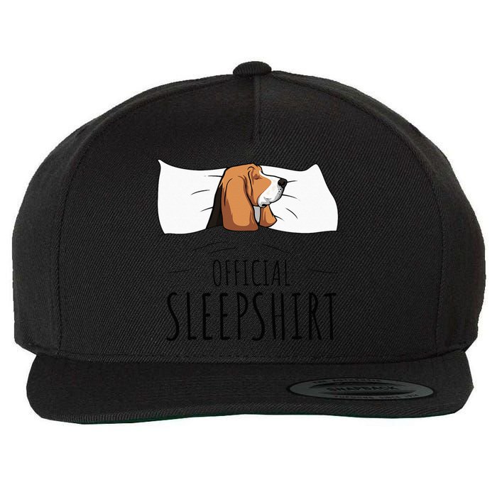 Basset Hound Official Sleep Wool Snapback Cap