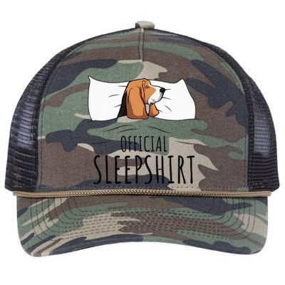 Basset Hound Official Sleep Retro Rope Trucker Hat Cap