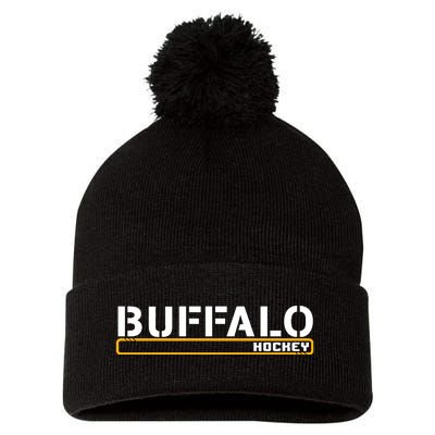 Buffalo Hockey | Off Ice Training Fan Gear Pom Pom 12in Knit Beanie