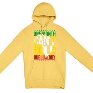 Black History One Month Can't Hold Our History African Pride Cute Gift Premium Pullover Hoodie