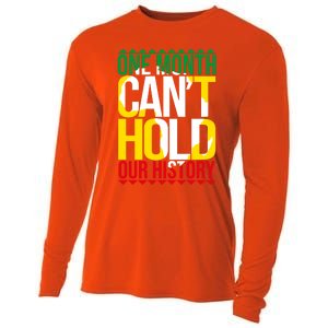 Black History One Month Can't Hold Our History African Pride Cute Gift Cooling Performance Long Sleeve Crew