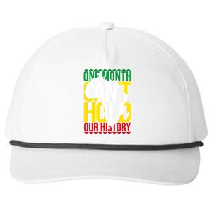 Black History One Month Can't Hold Our History African Pride Cute Gift Snapback Five-Panel Rope Hat