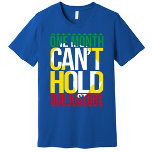 Black History One Month Can't Hold Our History African Pride Cute Gift Premium T-Shirt