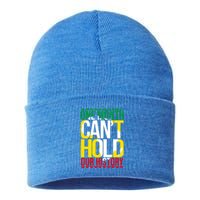 Black History One Month Can't Hold Our History African Pride Cute Gift Sustainable Knit Beanie