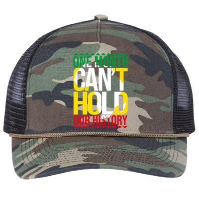 Black History One Month Can't Hold Our History African Pride Cute Gift Retro Rope Trucker Hat Cap