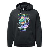 Be Happy On Your Own Colorful Turtle Self Love Performance Fleece Hoodie