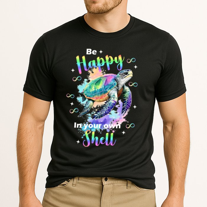 Be Happy On Your Own Colorful Turtle Self Love Performance Shirt