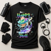 Be Happy On Your Own Colorful Turtle Self Love Performance Shirt