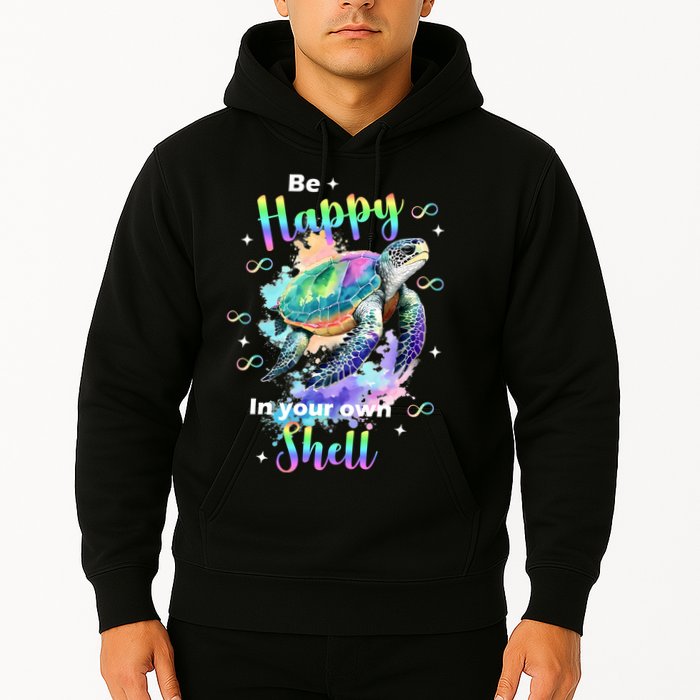 Be Happy On Your Own Colorful Turtle Self Love Hoodie