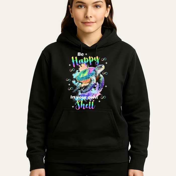 Be Happy On Your Own Colorful Turtle Self Love Hoodie