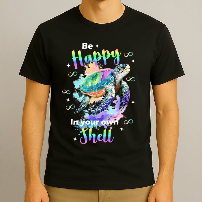 Be Happy On Your Own Colorful Turtle Self Love T-Shirt