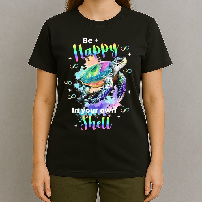 Be Happy On Your Own Colorful Turtle Self Love T-Shirt
