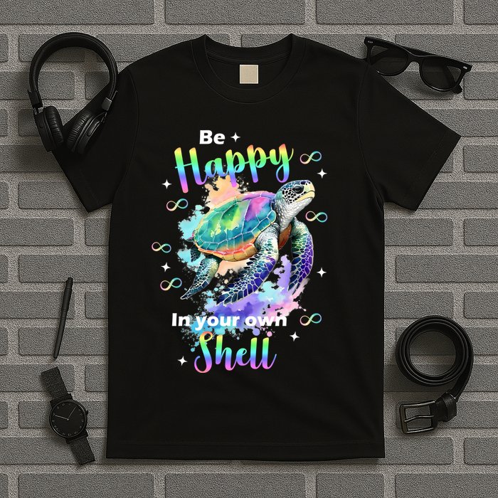 Be Happy On Your Own Colorful Turtle Self Love T-Shirt