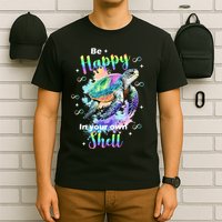 Be Happy On Your Own Colorful Turtle Self Love T-Shirt