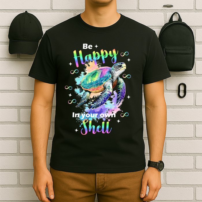 Be Happy On Your Own Colorful Turtle Self Love T-Shirt