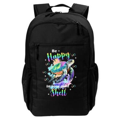 Be Happy On Your Own Colorful Turtle Self Love Daily Commute Backpack