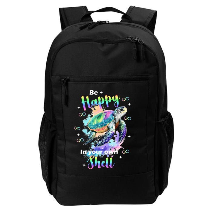 Be Happy On Your Own Colorful Turtle Self Love Backpack