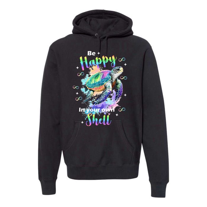 Be Happy On Your Own Colorful Turtle Self Love Premium Hoodie