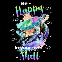 Be Happy On Your Own Colorful Turtle Self Love Mousepad
