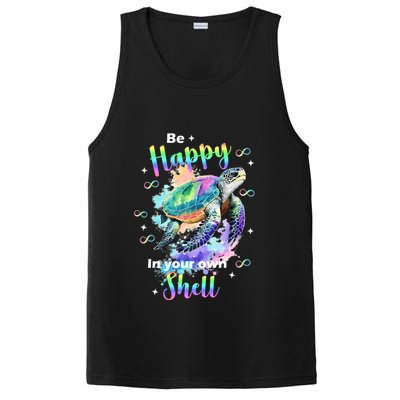 Be Happy On Your Own Colorful Turtle Self Love PosiCharge Competitor Tank