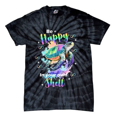 Be Happy On Your Own Colorful Turtle Self Love Tie-Dye T-Shirt