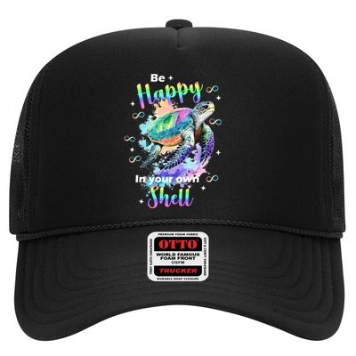 Be Happy On Your Own Colorful Turtle Self Love Trucker Hat