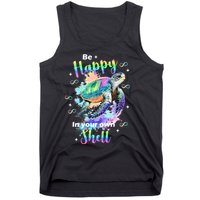 Be Happy On Your Own Colorful Turtle Self Love Tank Top