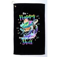 Be Happy On Your Own Colorful Turtle Self Love Golf Towel
