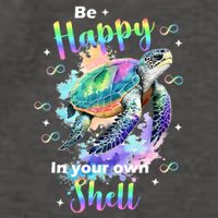 Be Happy On Your Own Colorful Turtle Self Love Vector Backpack