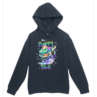 Be Happy On Your Own Colorful Turtle Self Love Urban Pullover Hoodie