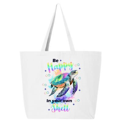 Be Happy On Your Own Colorful Turtle Self Love 25L Jumbo Tote