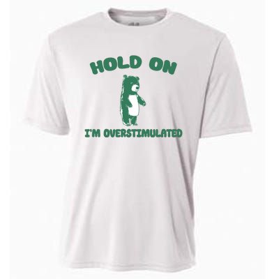 Bear Hold On IM Overstimulated Cooling Performance Crew T-Shirt