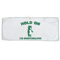 Bear Hold On IM Overstimulated Large Microfiber Waffle Golf Towel