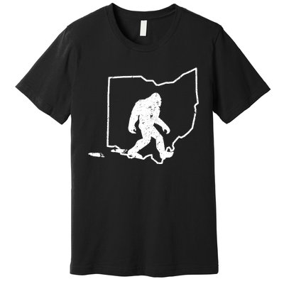 Bigfoot Hunter Ohio Retro Pride Premium T-Shirt